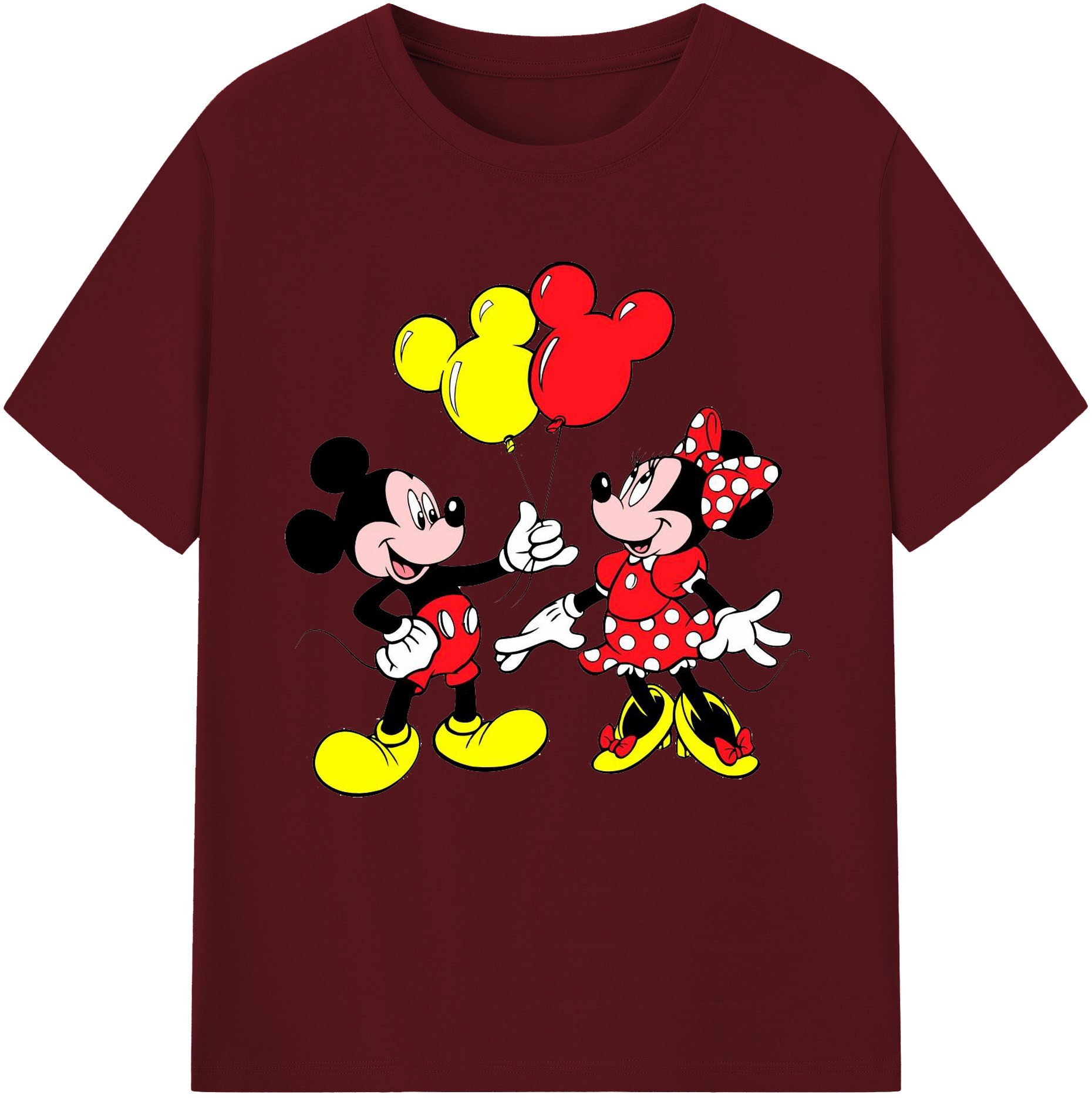 （画像用） ミッキーマウス Mickey Mouse 綿100％半袖Tシャツ（フロントプリント）